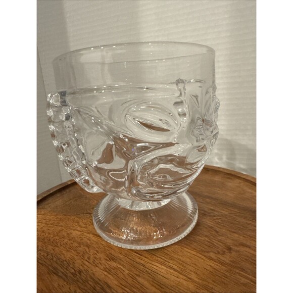 Tiki 2 Face Happy Sad Vintage Indiana Glass Large Cup Goblet Hawaiian - Picture 5 of 13